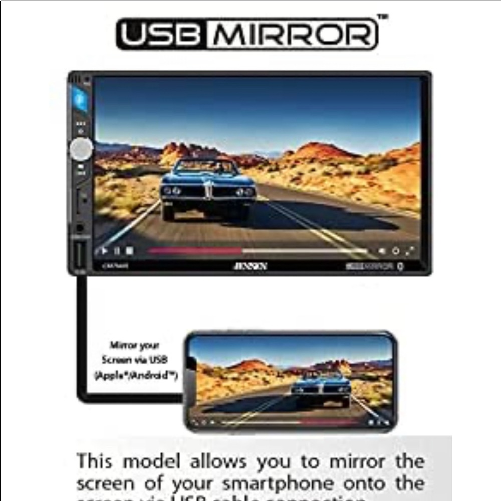 Touchscreen media mirror screen